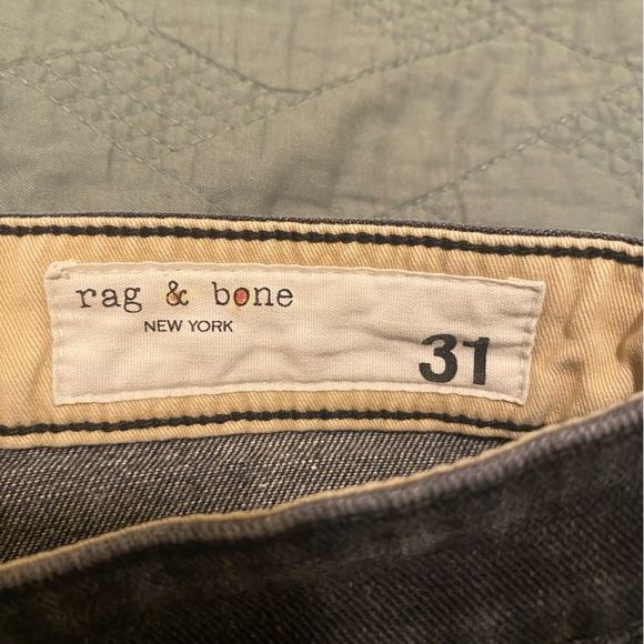 Rag & Bone Maya High Rise Ankle Slim Faded Black 31 - Picture 3 of 8